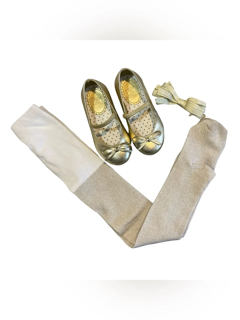 Janie and Jack Classics Gold Tights 4-5